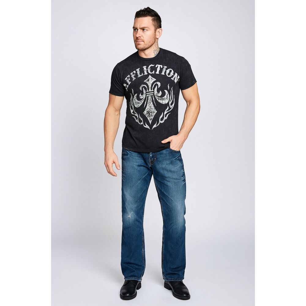 AFFLICTION Blue Straight Leg Denim Jeans Pants  Mens Size 34
